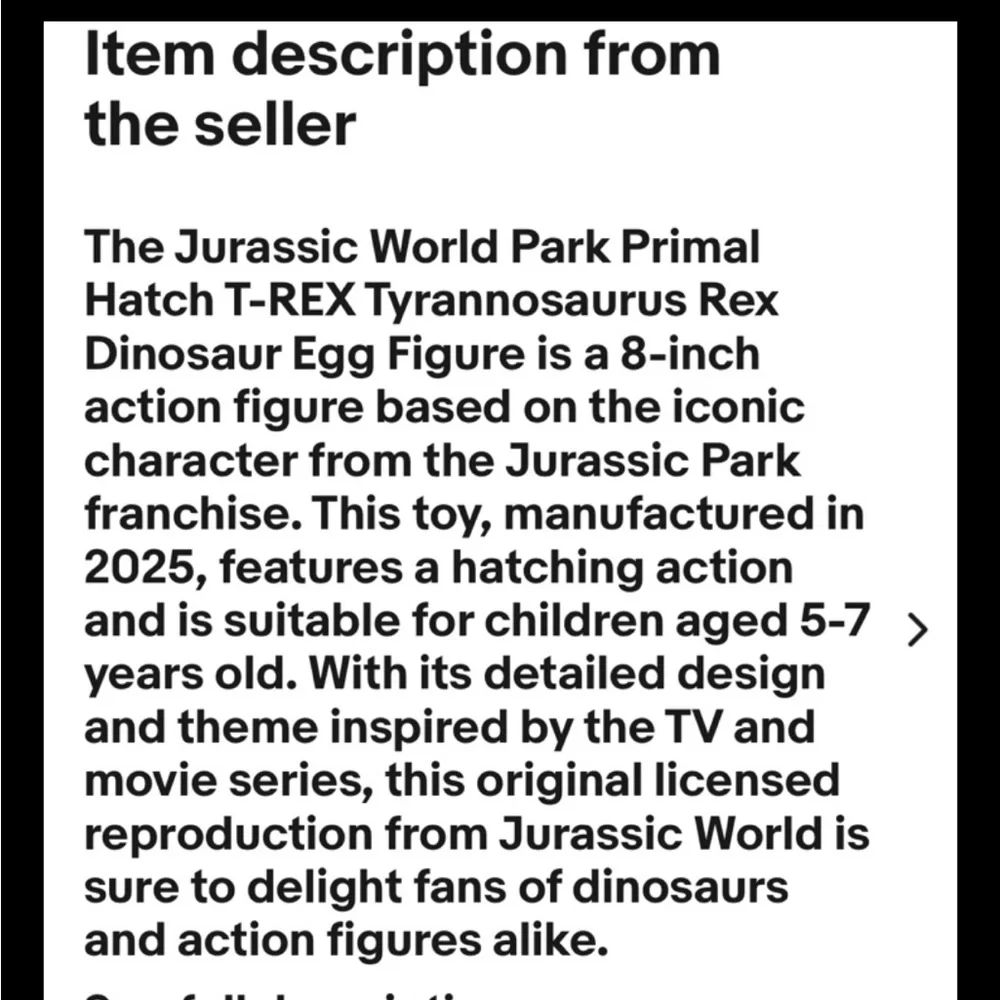 Jurassic World Primal Hatch T. Rex Tyrannosaurus Rex Dinosaur Baby Egg Toy NIB